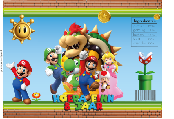 chips zakje Super Mario traktatie