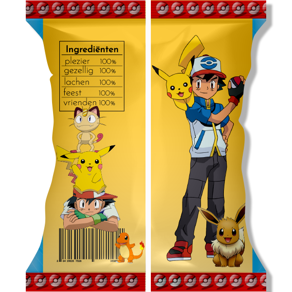 chips zakje Pokémon traktatie