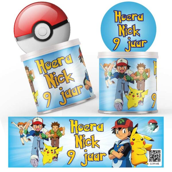 traktatie chips Pringles wikkel Pokemon