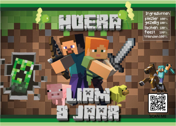 chips zakje Minecraft traktatie