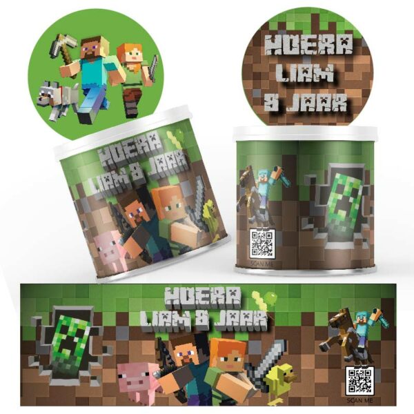 traktatie chips Pringles wikkel Minecraft