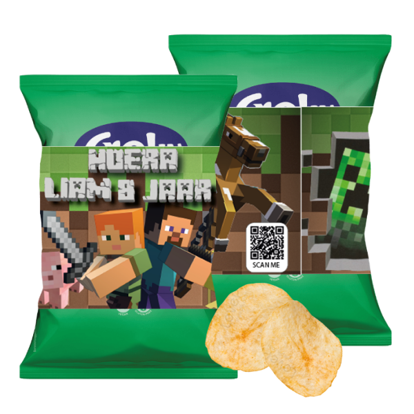 traktatie chips wikkel Minecraft