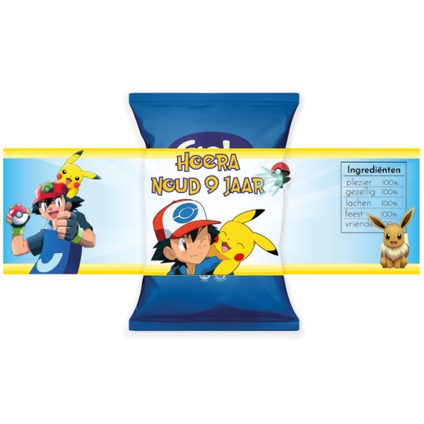 traktatie chips wikkel Pokémon