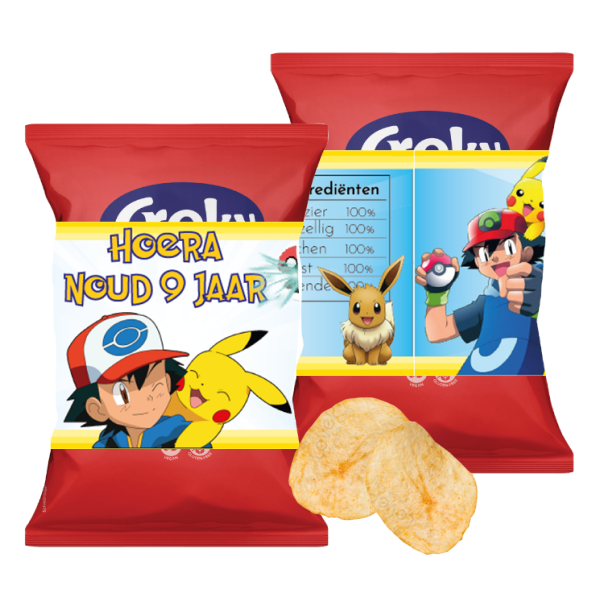traktatie chips wikkel Pokémon