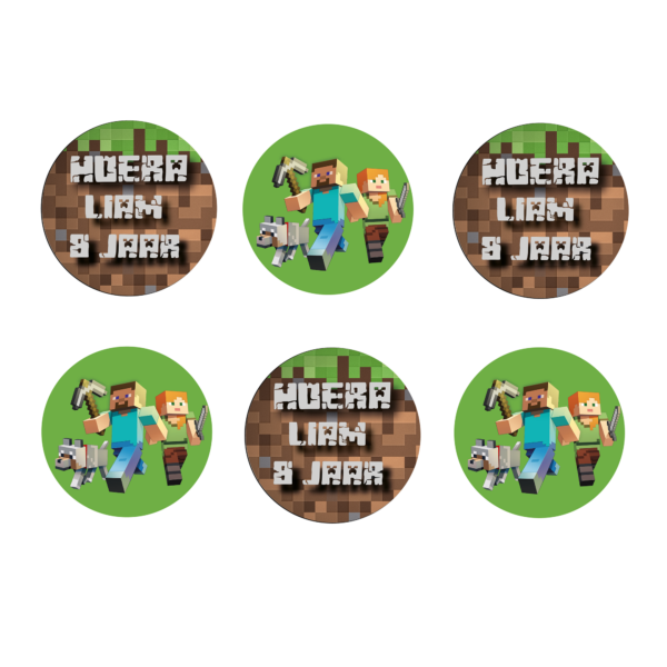 Minecraft Pringles wikkel traktatie