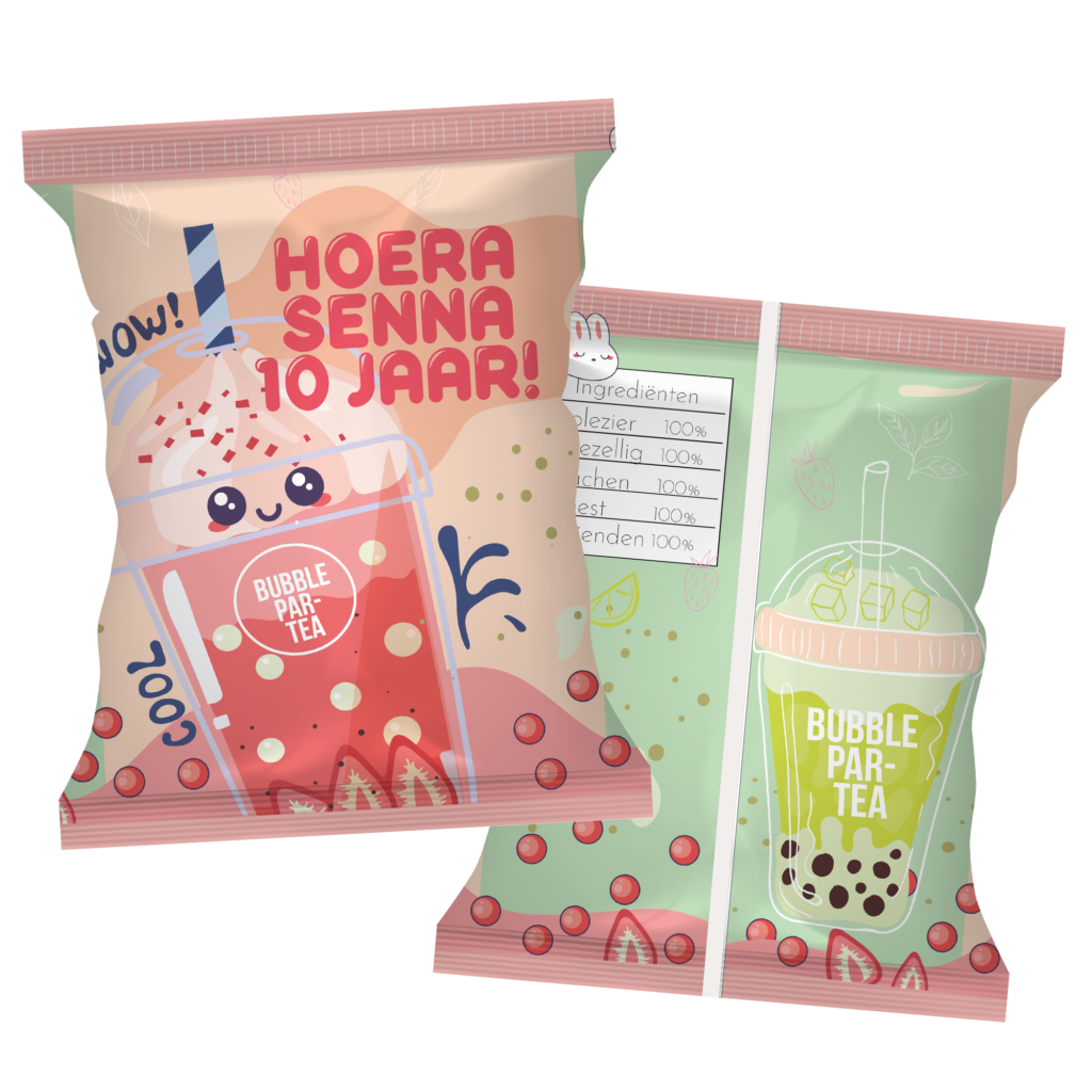 Bubble Tea traktatie chips zakje