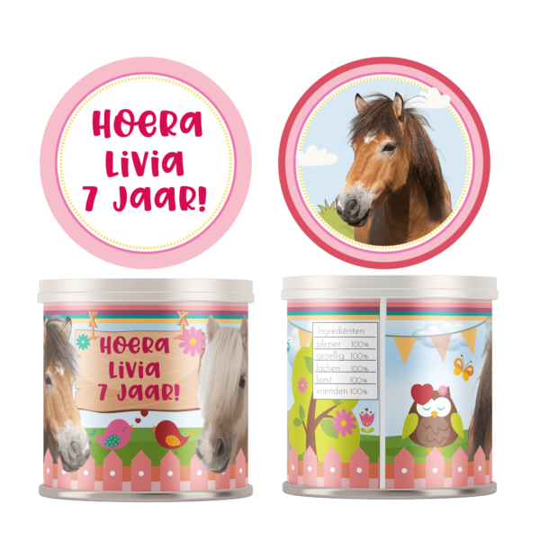 paarden Pringles wikkel traktatie printable