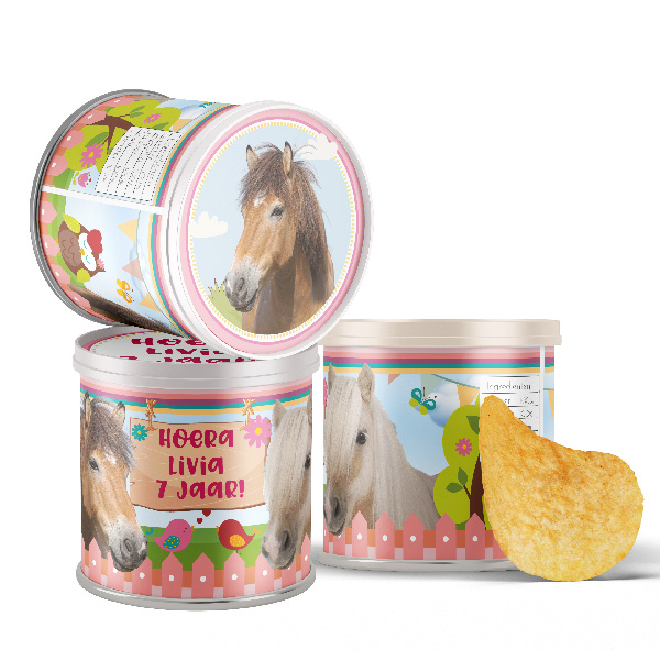 Pringles wikkel paarden
