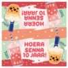 Bubble Tea traktatie snoepzak label
