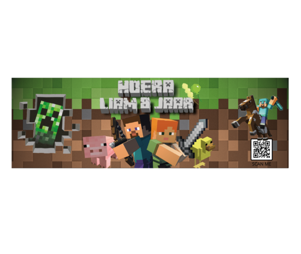 Minecraft Pringles wikkel traktatie printable