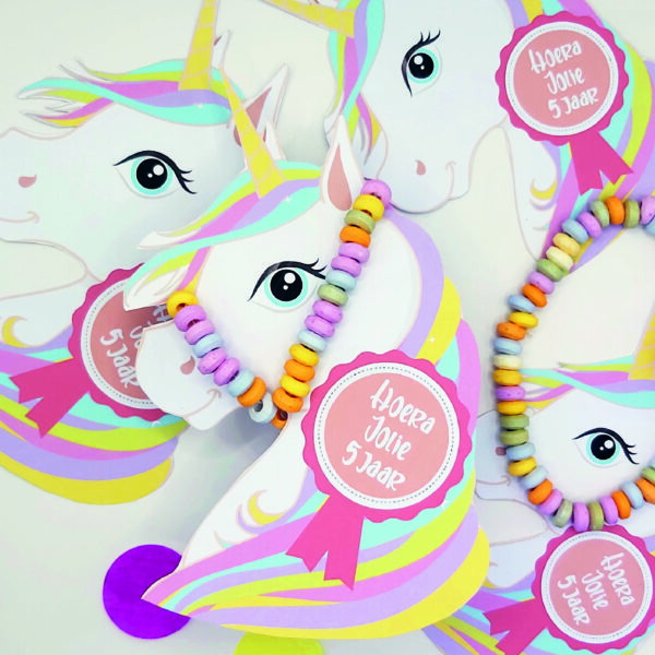 unicorn met snoepband traktatie