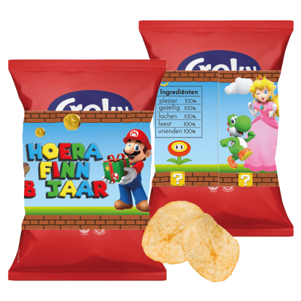 Super Mario chips wikkel Super Mario chips wikkel