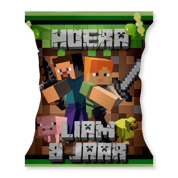chips zakje Minecraft traktatie