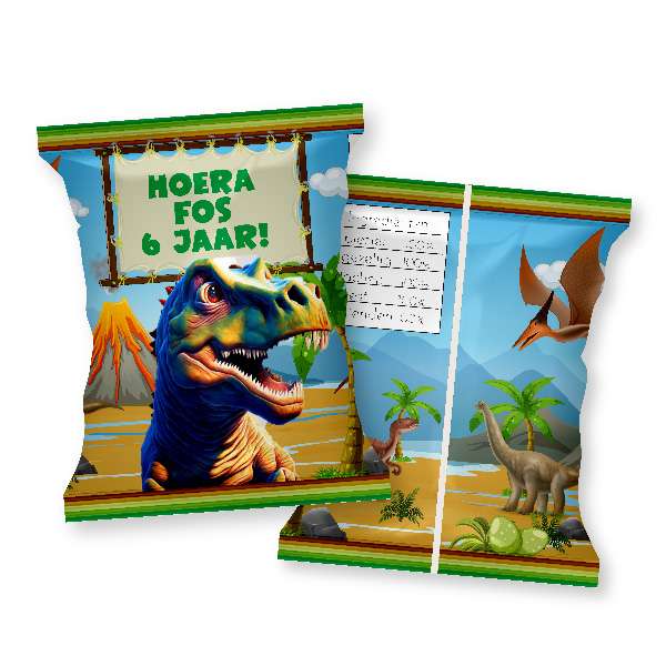 dinosaurus chips zakje dino traktatie