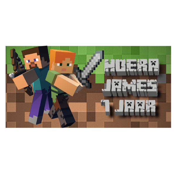 Minecraft snoepzak label traktatie printable