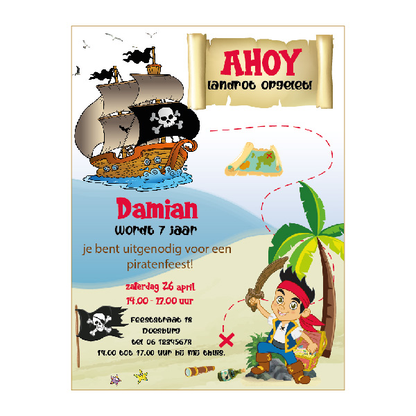 uitnodiging piraten