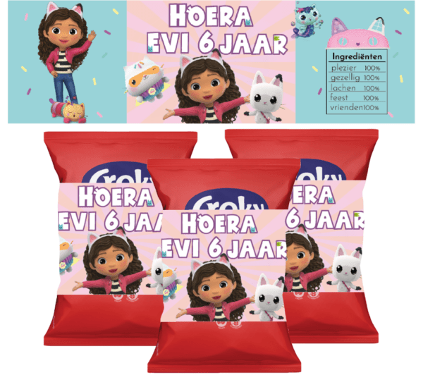 Gabby's Poppenhuis chips wikkel