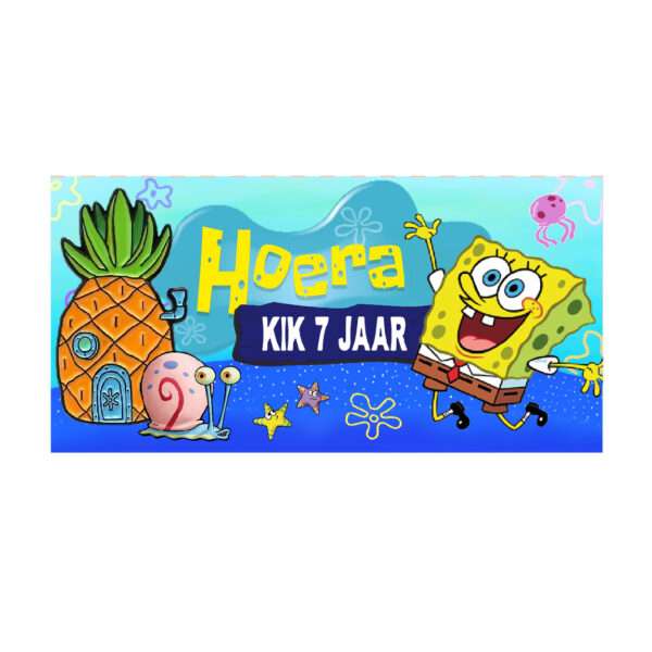 Spongebob snoepzak label