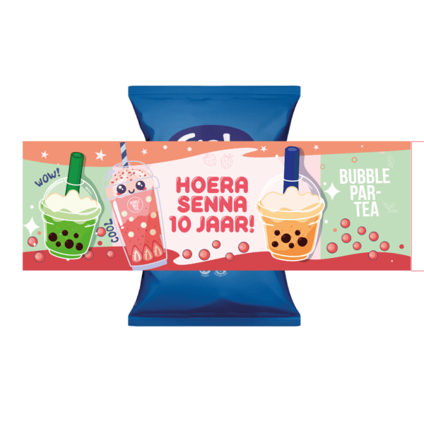 Bubble Tea chips wikkel traktatie