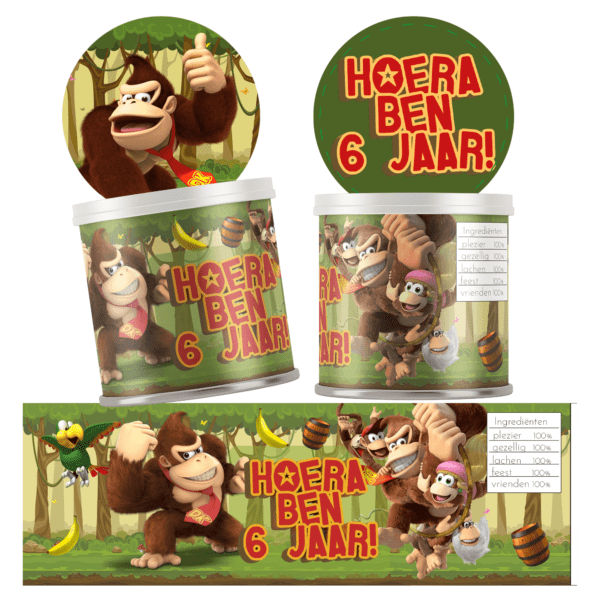 Donkey Kong Pringles wikkel traktatie