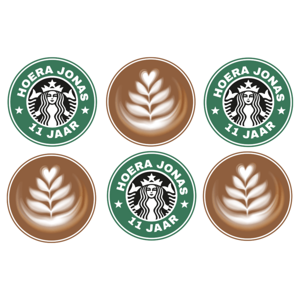 Starbucks Pringles wikkel traktatie printable