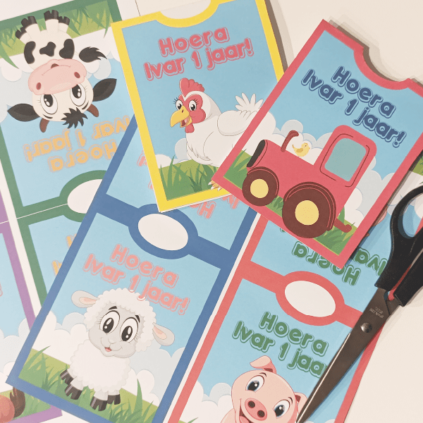 Boerderij dieren knijpfruit wikkel