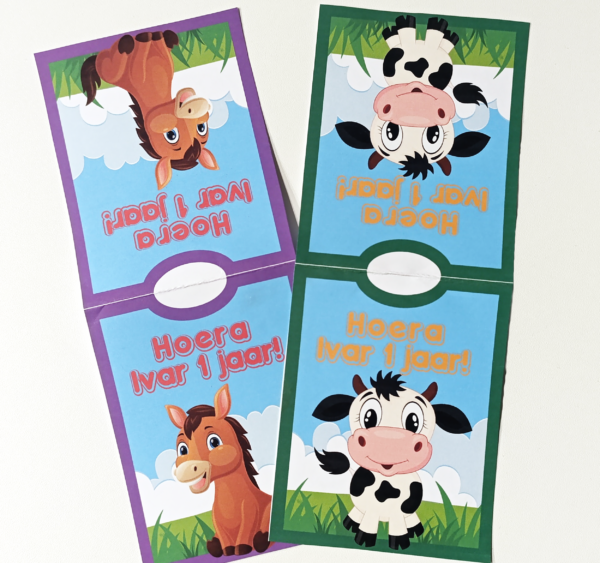 Boerderij dieren knijpfruit wikkel